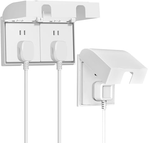 2 PCS Plug Socket Covers UK,Socket Cover Box,Waterproof Plug Covers for Sockets UK for Sockets and Switches,Universal Plug Socket Cover,UK Standard (Single + Double)