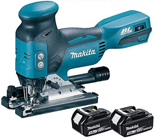 Makita DJV181Z 18V LXT Li-on Brushless Stichsäge mit 2 x 3,0Ah Batterien BL1830