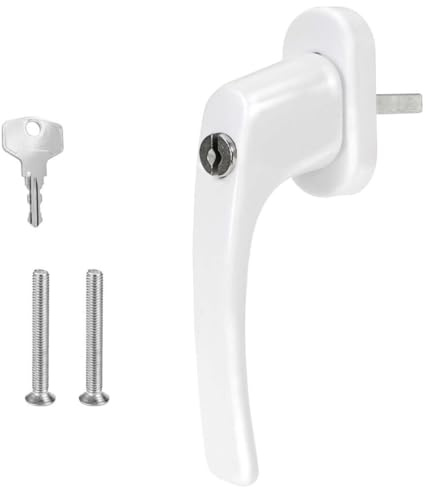 Premium Aluminium Fenstergriff Victory - abschließbar - 100 Nm, Farbe:Weiß RAL 9016, Stiftlänge:35mm