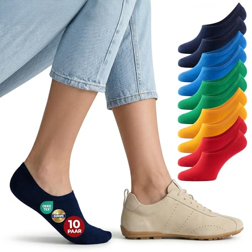 Mat & Vic’s Calcetines tobilleros, 10 pares, 35-38, 39-42, 43-46, 47-50 | Calcetines invisibles hombre, calcetines invisibles mujer, pinkies mujer, pinkies hombre
