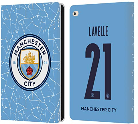 Head Case Designs Offiziell Zugelassen Manchester City Man City FC Rose Lavelle 2020/21 Frauen Home Kit Gruppe 2 Leder Brieftaschen Handyhülle Hülle Huelle kompatibel mit Apple iPad Air 2 (2014)
