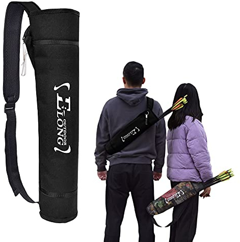 EOU Archery Quivers Arrow Quiver Back Hip Quiver Youth Adults Arrows Bag, Black