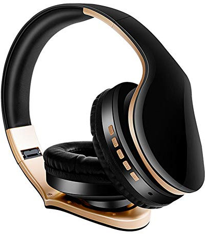 AchidistviQ Casque Stéréo sans Fil à Basses Profondes, Micro Intégré, Casque Circum-aural Bluetooth 5.0 avec Son Hi-FI pour La Classe en Ligne De Travail De Voyage Noir