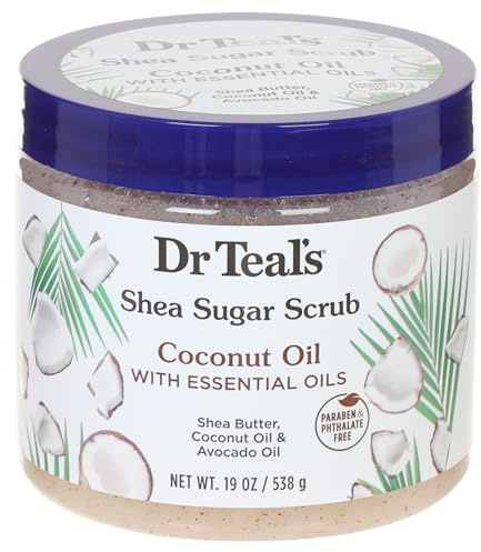 Dr. Teal's Shea Sugar Scrub Coconut Oil 19 Ounce Jar