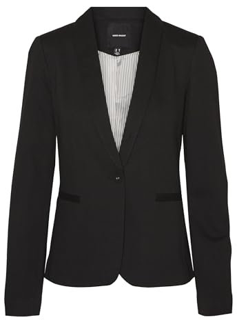 Vero Moda Damen Jersey Blazer VMHarukimo leichte Sotffjacke 10291043 Black 34