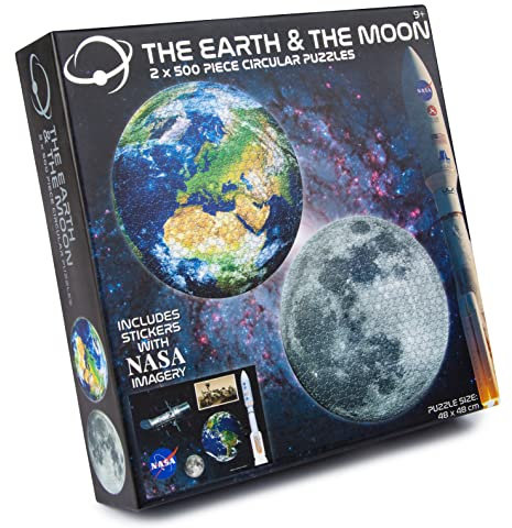 Abeec NASA 500 Piece Puzzle - 2 x 500 Piece Jigsaw Puzzles Included - Space Gifts For Boys - Space Puzzle - Brain Teaser Puzzles For Adults