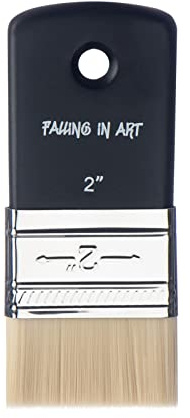 Falling in Art Flat Paddle Paint Brush, Scale Brush for Oil and Acrylic Paints,2 Inch