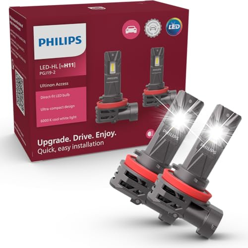 Philips Ultinon Access LED ampoule de phare automobile (H11), ultra-compact direct-fit, +80%, 6.000K, set de 2