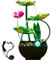 Indoor Tabletop Fountain Water Feature USB Powered Tabletop Water Fountain Desktop Waterfall Fountain Zen Water Fountain for Meditation Relaxation Home Office Decor NO LED RING LIGHT(Lotus)