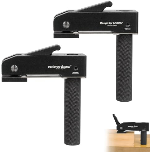 2 Piezas Sargentos de Apriete Ajustable, 20mm Sargentos para Madera, Abrazadera de Sujeción de Acción Rápida para Escritorio, Mesa de Trabajo Taller Abrazaderas de Sujeción, para Tallar Madera, Fresar