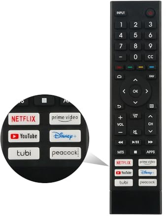 for Hisense TV Remote Replacement, for Hisense Universal Remote, for Google 4K UHD Series Smart TV 65U8H 75U8H 50U6H 55U6H 65U6H 75U6H 43A6H 50A6H 55A6H 55U6K 65U7K 55U8K.