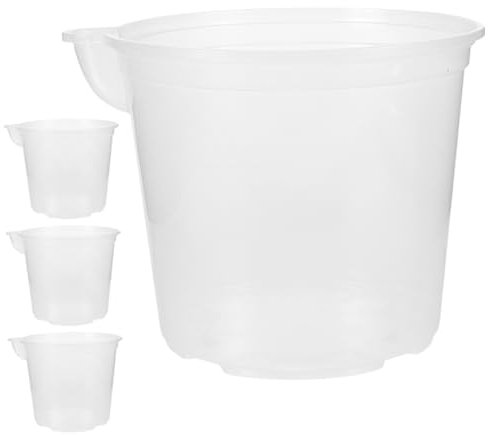 POPETPOP 4er Set Selbstbewässernder Blumenpot Mit Wasserspeicher Transparente Pflanzschale Für Orchideen Selbstbewässerungstopf Blumentopf Mit Wasserreservoir