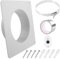 Bride de raccordement de canal Ø150mm/6 pouces Bride de tuyau droite en plastique ABS avec colliers de serrage ruban d'alu Bride de tuyau pour système de ventilation de chauffage et de refroidissement