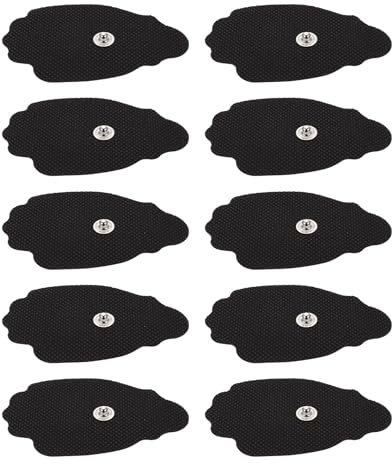 NUOBESTY Professionelle Tragbare Massage Elektroden Pads 10 Stück aus Hautfreundlichem Silikon für Haushalt und Physiotherapie mit Leitfähigkeit und Niedriger Impedanz