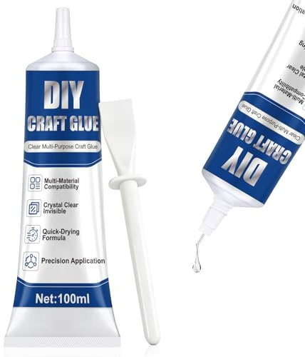 XINGHUO Pegamento Modelismo, Cola Transparente Manualidades, Pegamento para Modelismo y Manualidades, Adecuado para Muchos Tipos de Materiales, Pegamento para Plastico, Papel, Tela y Madera, 100ML