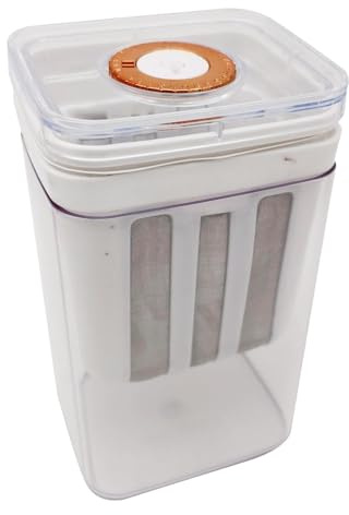 Smandy Kefir Yoghurt Starter Yoghurt Maker Filter, Ultra Fin Mesh 1100ml Stor Kapacitet Tidsregistrering Lock Design Sil Whey Separation Tool för Hemlagad Nan (Vit)