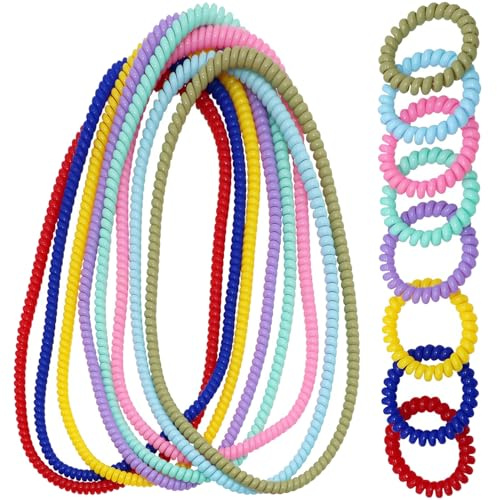 Spiritzohic Stretchy Coil Chew Necklaces and Bracelets for Sensory Kids,Oral Sensory Toys for Nail Biting and Anxiety,Fidget Toys for Autistic Children Reduce Biting and Anxiety 16 Pack