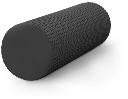 KAYMAN Sports Foam Roller, Deep Tissue Muscle Recovery, 44.5 x 15cm, Black | EVA foam, portable, boosts circulation, eases tension & soreness, 350g self-massager, back, legs, gym, pilates, yoga