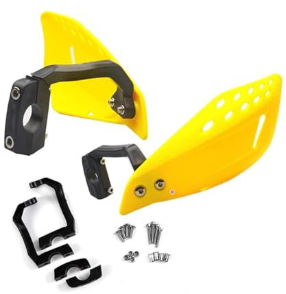 APEBAZY Motorcykel handskydd racing handskydd dirtbike universal handskydd borste stång för off-road ATV motocross enduro handskydd ersättning 7/8 tum 22 mm gul