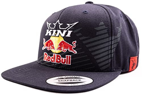 Kini Red Bull Lines Cap - Night Sky-Trendige Flexfit Baseball Cap mit großem Red Bull Stick-Größenverstellbar