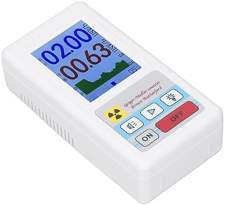 Rilevatore di Radiazioni Nucleari Contatore Geiger, BR 6 Dosimetro Contatore Geiger Multifunzione Ad Alta Precisione di Radiazioni Nucleari, Monitor di Radiazioni Ricaricabile