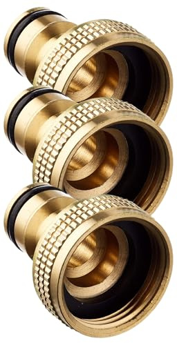 Boutté ADF20 Nez de Robinet Automatique Laiton Femelle 20x27, Or (Lot de 3)