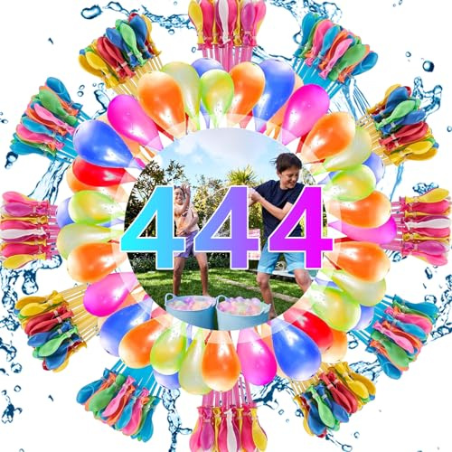 444 PCS Palloncini Acqua Autosigillanti, Gavettoni Acqua Autosigillanti, Palloncini d'Acqua Riempimento Rapido, Bombe d'Acqua Palloncini ad Acqua per Estate Feste Piscina Spiaggia