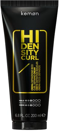 Kemon - Hi Density Curl, Crema per Capelli Ricci Modellante, Effetto Volumizzante e Anticrespo, Dona Controllo Al Capello, 200 ml