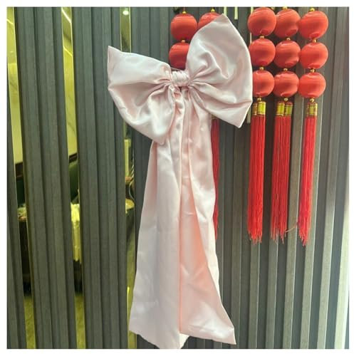 BrightGlowGroße Weihnachtsbaumschleife Extra Große Satinschleife mit Langem Schwanz Riesige Hochzeitsschleifen Weihnachts Baum Schleife Dekoschleife Weihnachtsschleifen30*60cmChampagner4 Stück