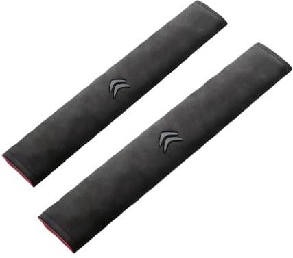 DUCHSAN 2Pcs Cuscinetto Cintura di Sicurezza Dell'auto per Citroen C4 Cactus 2014-2017, Cotone Minky Cinture Copri Seggiolino Protezione,Lavabile
