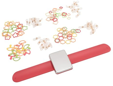 Haofy Bracelet à Broches Magnétiques, Support de Coussin à Broches Moderne, pour une Couture Facile dans de Nombreuses Applications (rouge)