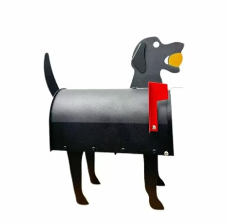Utomhusbrevlåda Järnbrevlåda formad som kyckling for utomhusträdgård, brevlåda storlek 20x30cm(Dog)