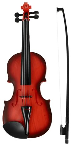 MUSISALY Violino Giocattolo in Plastica Regolabile per Piccoli, Strumento Musicale a Corda Creativo per Sviluppo Uditivo e Apprendimento Musicale, Set Educativo per Colore Colore Casuale