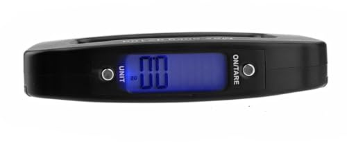 SHINYPASING Balance à Bagages Plastique Dur et Métal avec Crochet 50kg/10g Numérique Écran Lcd Rétroéclairé Bleu pour Peser Vos Valises Facilement