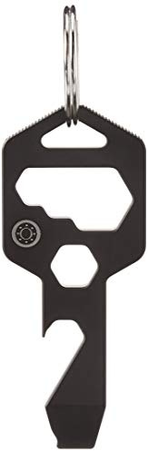 TitanKey – 8-in-1 Titanium Multitool Keychain Tool – Grade 5 Titanium – TSA Friendly EDC – Bottle Opener, Screwdriver, Wrenches, Pry Tool (Black)