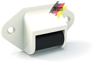 markiso®5X Rolladen Gurtführung,[Made iin Germany] Gurtleitrolle für Rollladengurt Minigurte bis 16mm Breite| Kunststoffrolle inkl. Bürstendichtung in Handwerkerqualität