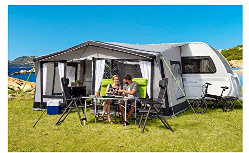 BERGER Sirmione Air Wohnwagenvorzelt │Luftvorzelt Wohnwagen Vorzelt für Caravan│wasserdichtes Reisevorzelt aufblasbares Zelt mit herausnehmbarer Vorder- & Seitenwand (Luftvorzelt 500 cm)