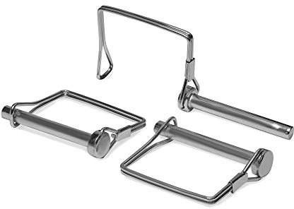 HEAVYTOOL Rohrklappsplinte mit Rastverschluss eckigem Bügel 8mm x 65mm (10 Stück) PTO Pin Klappsplinte Rohr Sicherungssplinte für Rohre Sicherungsstifte für Rohre Klappstecker für Rohre Rohrsplinte