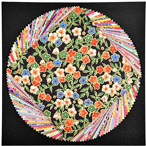 Mino Washi Toraditional Chiyogami Washi Papier washi coloré Yuzen Origami Design Assorti 100 x 100 mm 40 feuilles
