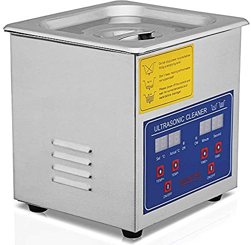 MMOBIEL Limpiador ultrasónico digital de joyas con calefacción y temporizador ajustable de 0 a 30 minutos – Limpiador ultrasónico para joyas, gafas, herramientas dentales, equipos de laboratorio, 1,3