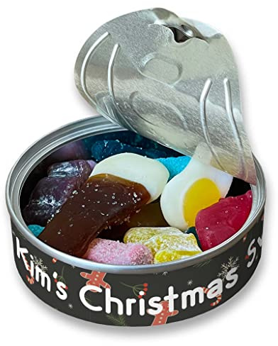 Boîte à bonbons personnalisée avec bonhomme en pain d'épices, cadeau d'anniversaire, cadeau de Noël fantaisie (petite taille)