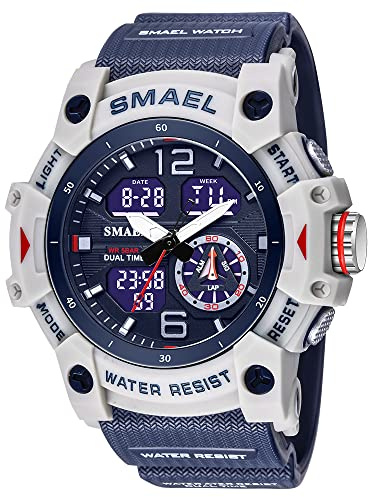 AIMES Montre de sport pour homme - Étanche - Militaire - Grande tactique - Montre bracelet pour homme - Date - Multifonction - LED - Alarme - Chronomètre