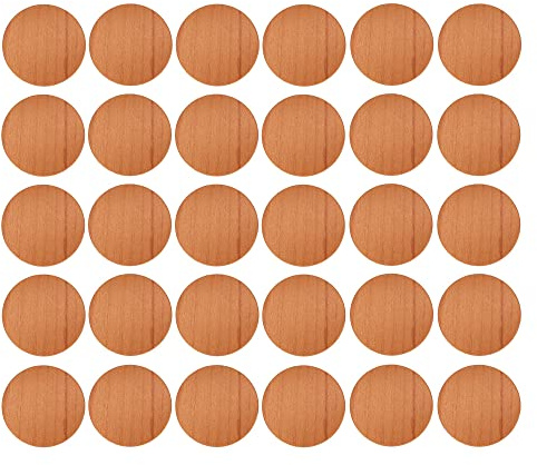 cyclingcolors 30x Abdeckkappen Selbstklebend 20 mm Schrank Regal Bohrloch Abdeckung zum kleben schutzkappen, Dunkle Kiefer