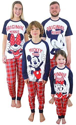 Disney Herren Schlafanzug Mickey Maus Weiß X-Large
