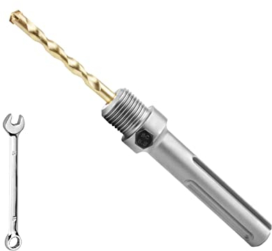 SDS MAX - Extensión de vástago para brocas (120 mm de longitud, con rosca M22, incluye broca centradora