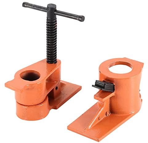 Wood Gluing Pipe Clamp, 1 Inch Quick Release Woodworking Bar Clamp Cast Steel Workbench Pipe Clamp for Carpenter Woodworker DIY Wood Working