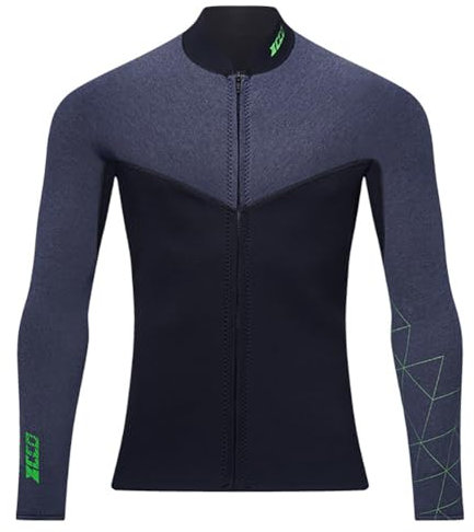 Wetsuit-Jacke füR Damen und Herren, 3Mm Neopren, Langarmjacke Mit FrontreißVerschluss, Um Beim Tauchen in Kaltem Wasser, Surfen, Kajakfahren Und Schwimmen Warm Zu Bleiben,Men2,3XL