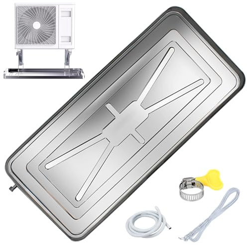 TRUNXUCL Kit de Desagüe Aire Acondicionado, Unidad de Aire Acondicionado Bandeja de Drenaje Bandeja de Condensación, para Sistemas Universales de Bomba de Calor de Aire Acondicionado Dividido (Color