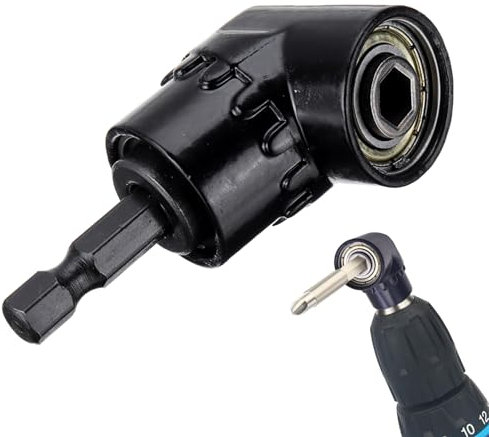 Atornillador angular de 105°, accesorio de taladro angular, accesorio de atornillador angular, taladro multifunción de ángulo recto, para esquinas difíciles de acceder y espacios estrechos