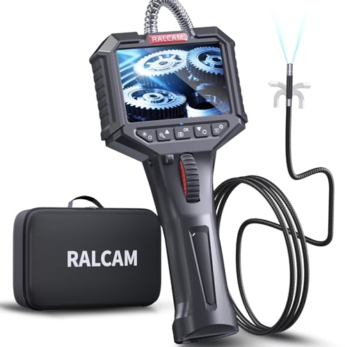 Ralcam Endoskopkamera mit Licht Endoscope Camera - Endoskop 6,2mm Inspektionskamera 3,5 HD 720P Rohrkamera, Kameras mit 6 LED, IP67 Wasserdicht 1M Halbsteifes Kabel Teleskopkamera Kfz Werkzeug